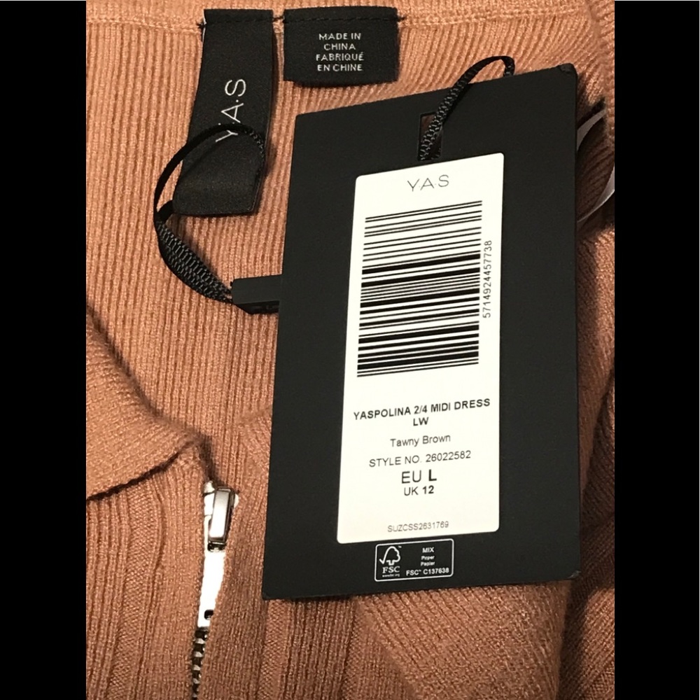 NWT Y.A.S. YASPOLINA Midi Dress LW - Picture 11 of 11